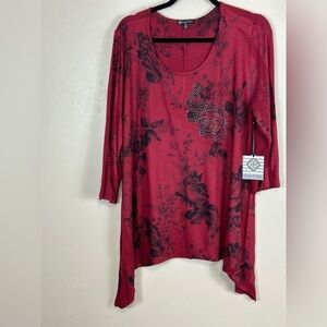 Kate park size 2x new with tag 3/4 sleeve 22-1-2 p2p 28 length nwt